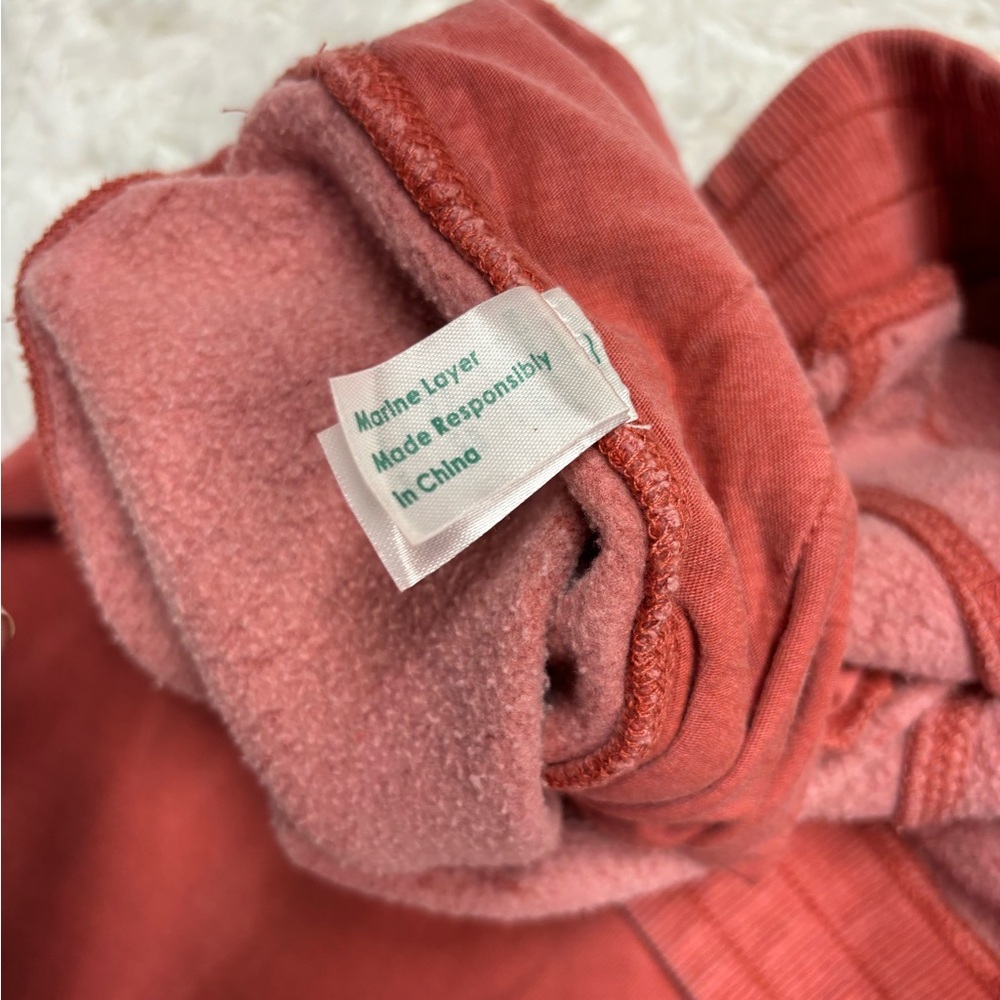 Marine Layer Garment Dyed Fleece Jogger Sweatpants in Tandori Spice - Picture 5 of 6